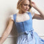 Kruger Mini Dirndl 2pc 50cm "Caylee" blue