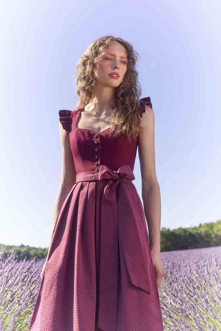 Julia Trentini Madlen Dirndl, Red — 70cm Long