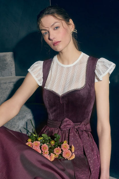 Julia Trentini Runa Dirndl, Purple — 70cm Long