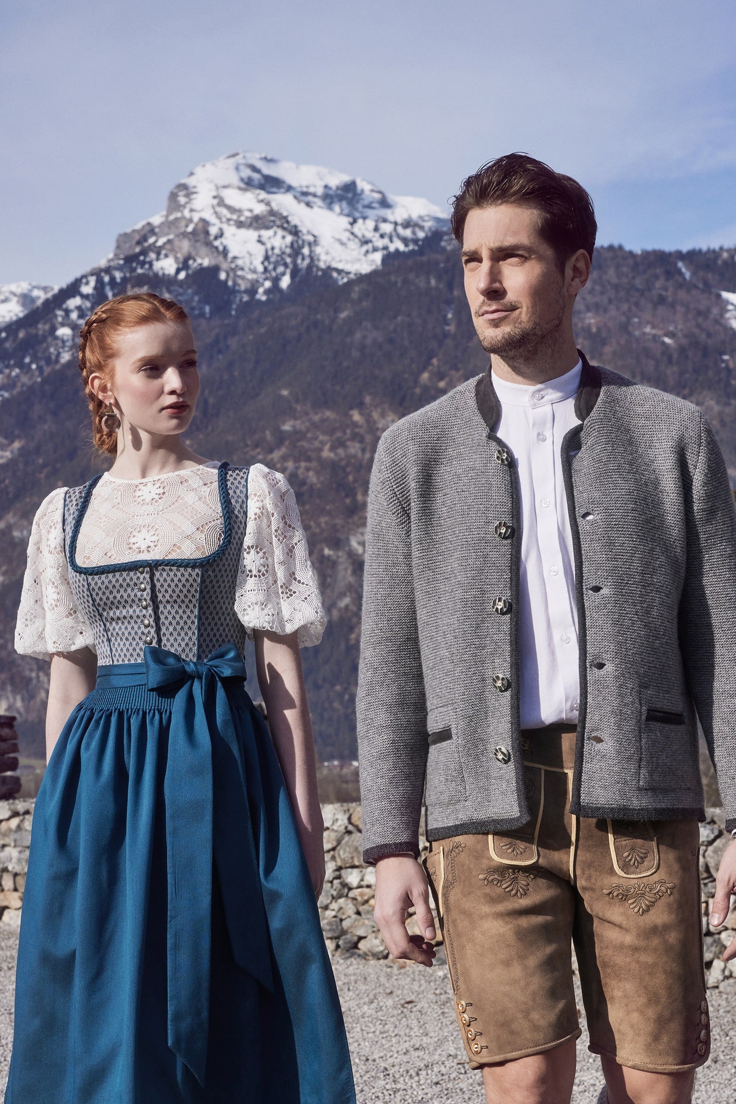Julia Trentini Nika Midi Dirndl, Turquoise — 60cm