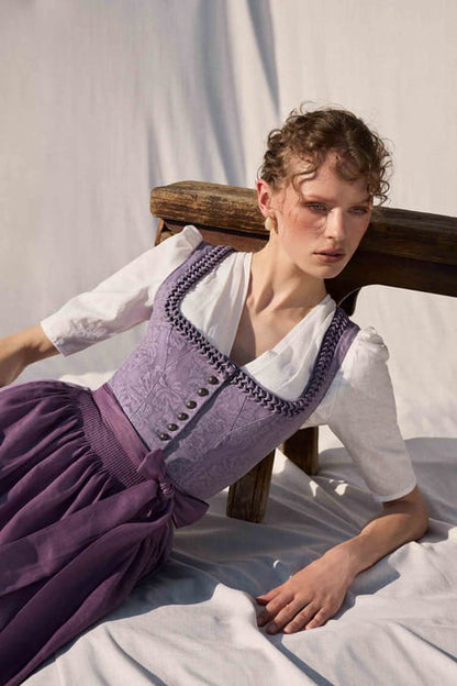 Julia Trentini Salomea Dirndl, Purple — 80cm Maxi