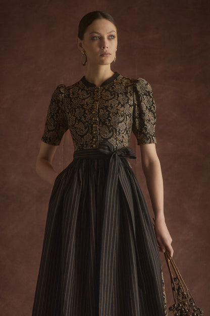 Julia Trentini Margot Dirndl, Black — 80cm Maxi
