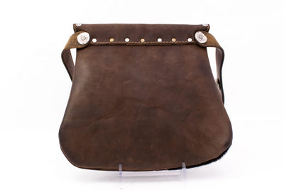Kilt bag in brown with fur and hip flask