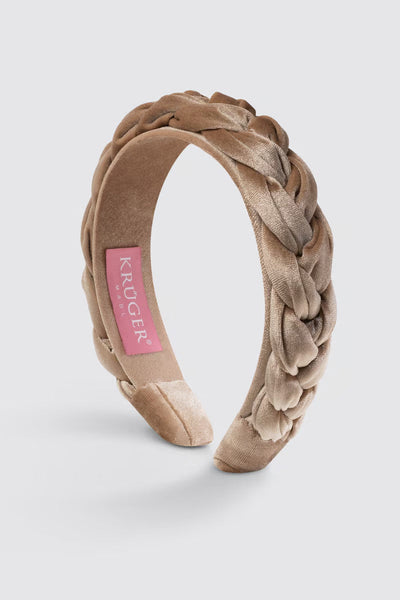 Braided Velvet Headband (beige)