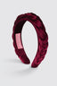 Braided Velvet Headband (red)