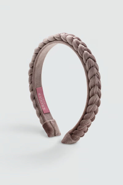 Narrow Velvet Headband (pink)
