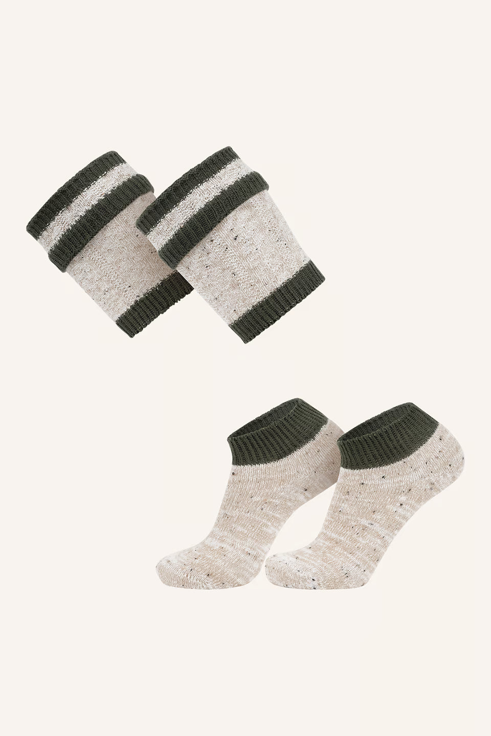 Krüger "Loferl Rene" Bavarian Loferl Set — Calf Warmers + Ankle Socks (BUAM)