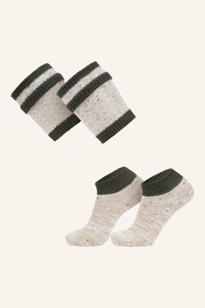 Krüger "Loferl Rene" Bavarian Loferl Set — Calf Warmers + Ankle Socks (BUAM)
