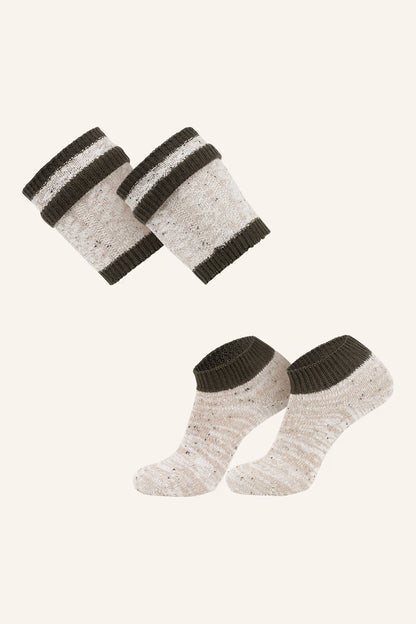 Krüger "Loferl Rene" Bavarian Loferl Set — Calf Warmers + Ankle Socks (BUAM)