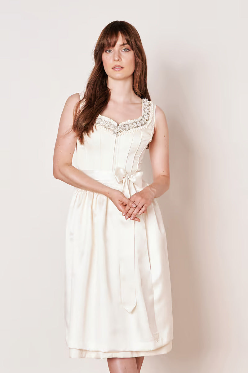 Kruger Wedding Dirndl 2pcs. 70cm "Deborah" ecru