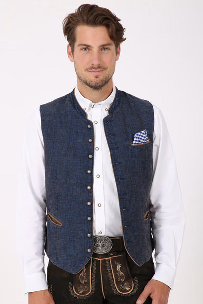 Kruger Traditional Vest "Platzhirsch" blue