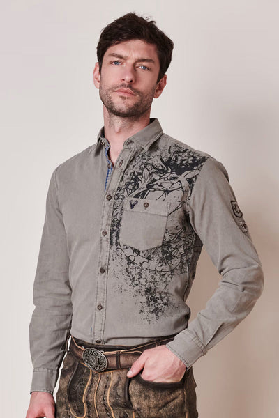 Krueger Traditional Long Sleeve "Paul" (grey) Small