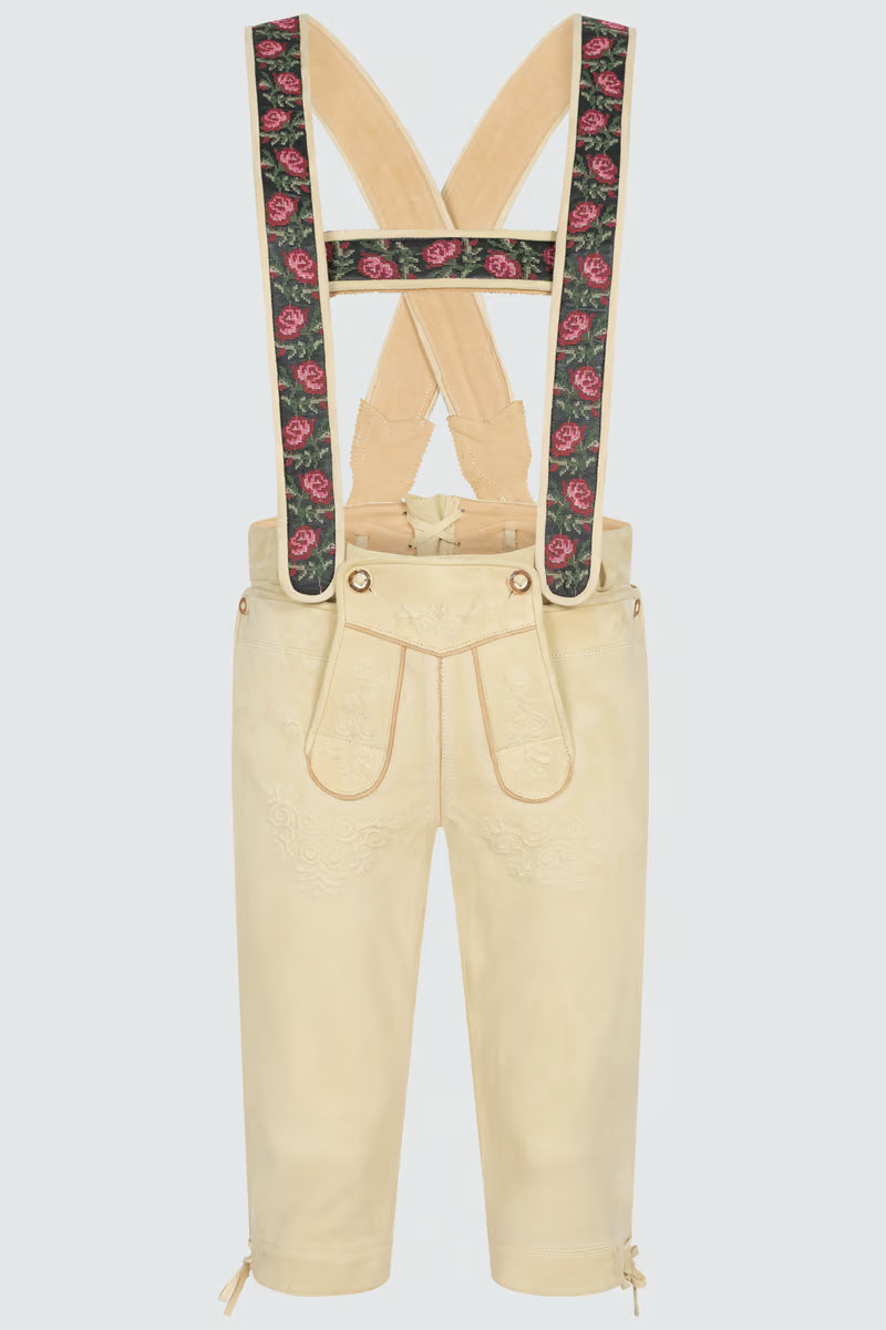 Kruger Men's Knee-length Lederhosen "Swabian" beige (size 48)