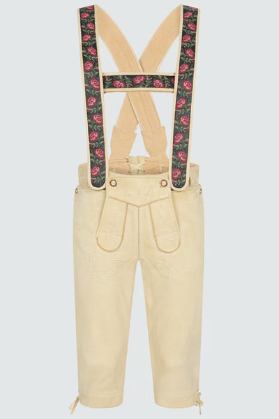 Kruger Men's Knee-length Lederhosen "Swabian" beige (size 48,50)