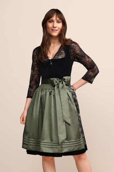 Kruger Ciara Midi Dirndl, Black — 60cm 2pc Set