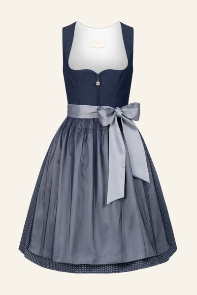Kruger Midi Dirndl 2pcs. 60cm "Tessi" blue