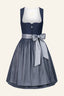 Kruger Midi Dirndl 2pcs. 60cm "Tessi" blue (size 48)