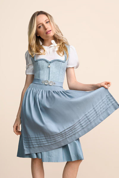 Kruger Midi Dirndl 2pcs. 60cm "Alisia" turquoise
