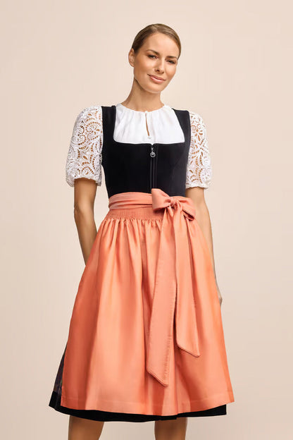 Kruger Long Dirndl 2pcs. 70cm "Jacinta" black (size 36)