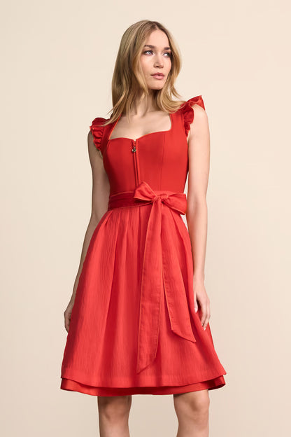 Kruger Midi Dirndl 2pcs. 60cm "Padme" red