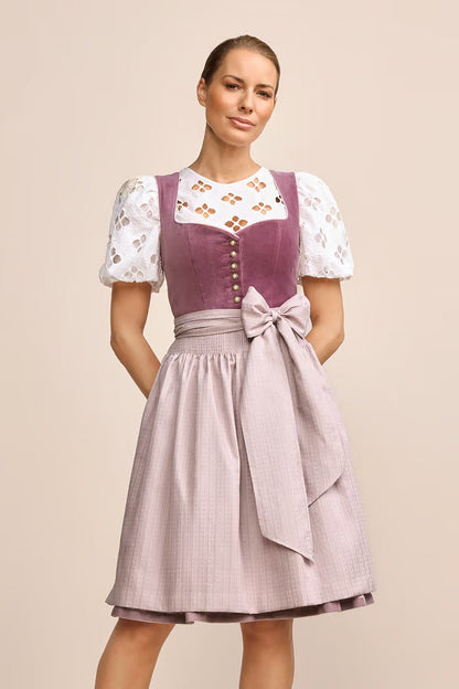 Kruger Midi Dirndl 2pcs. 60cm "Dinah" purple
