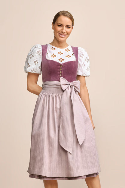 Kruger Long Dirndl 2pcs. 70cm "Dinah" purple