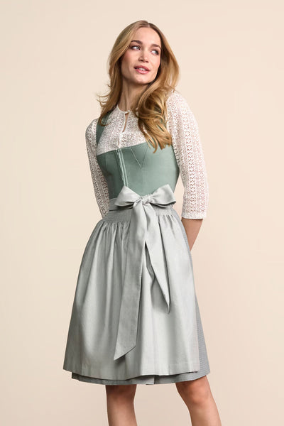 Kruger Midi Dirndl 2pcs. 60cm "Virelia" green