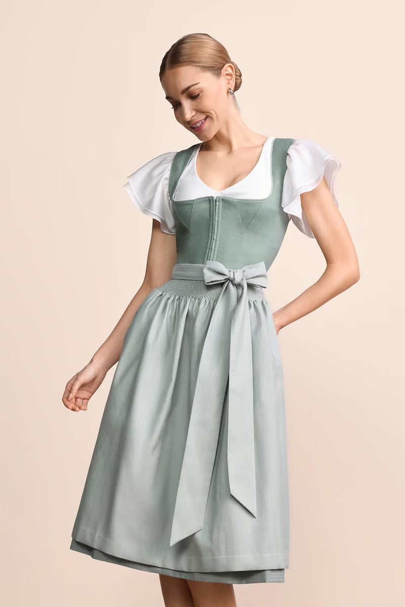 Kruger Long Dirndl 2pcs. 70cm "Virelia" green