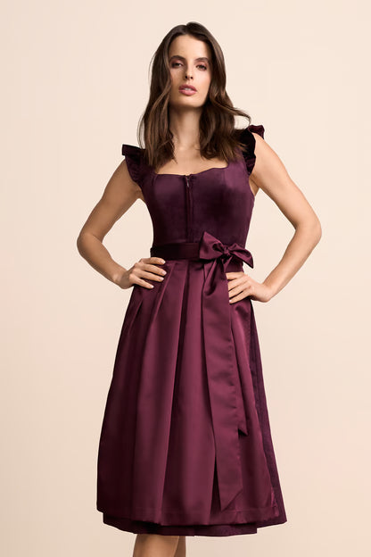 Krüger Heda Long Dirndl, Purple — 70cm 2pc Set