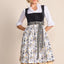 Kruger Midi Dirndl 2pcs. 60cm "Lona" black (36,38,44,46) closeout
