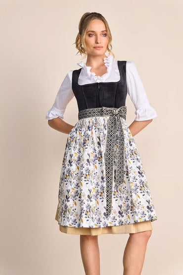 Kruger Long Dirndl 2pcs. 70cm "Lona" black (size 38)
