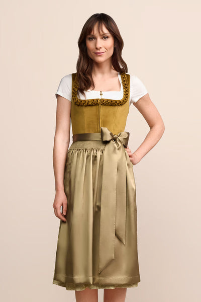 Kruger Berit Long Dirndl, Yellow — 70cm 2pc Set