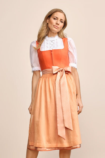Kruger Long Dirndl 2pcs. 70cm "Emmaly" orange