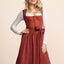 Kruger Midi Dirndl 2pc 60cm "Zanira" red