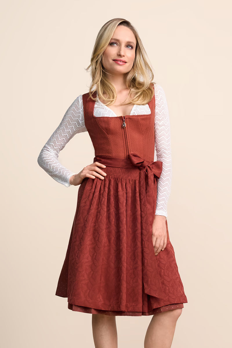 Kruger Midi Dirndl 2pc 60cm "Zanira" red