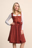 Kruger Midi Dirndl 2pc 60cm "Zanira" red