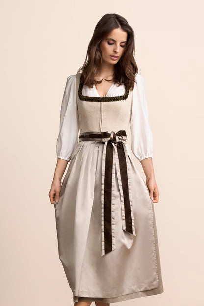 Kruger Maxi Dirndl 2pcs. 80cm "Serina" beige