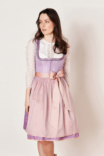 Kruger Midi Dirndl 2pcs. 60cm "Amaya" purple (low stock)