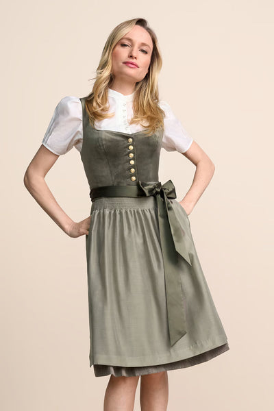 Kruger Midi Dirndl 2pcs. 60cm "Avara" olive