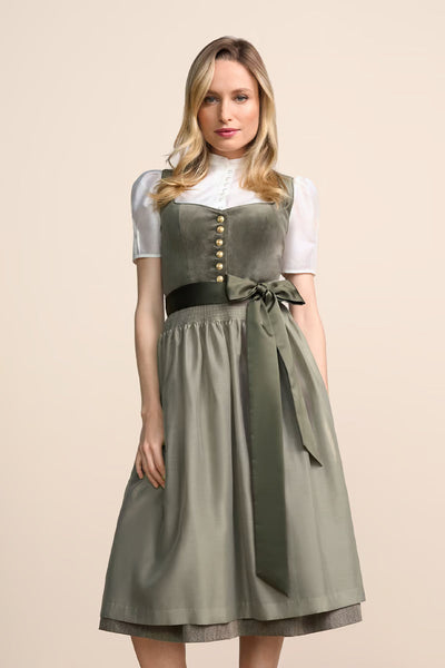 Kruger Long Dirndl 2pcs. 70cm "Avara" olive