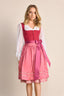 Kruger Midi Dirndl 2pcs. 60cm "Flaminia" red (closeout)