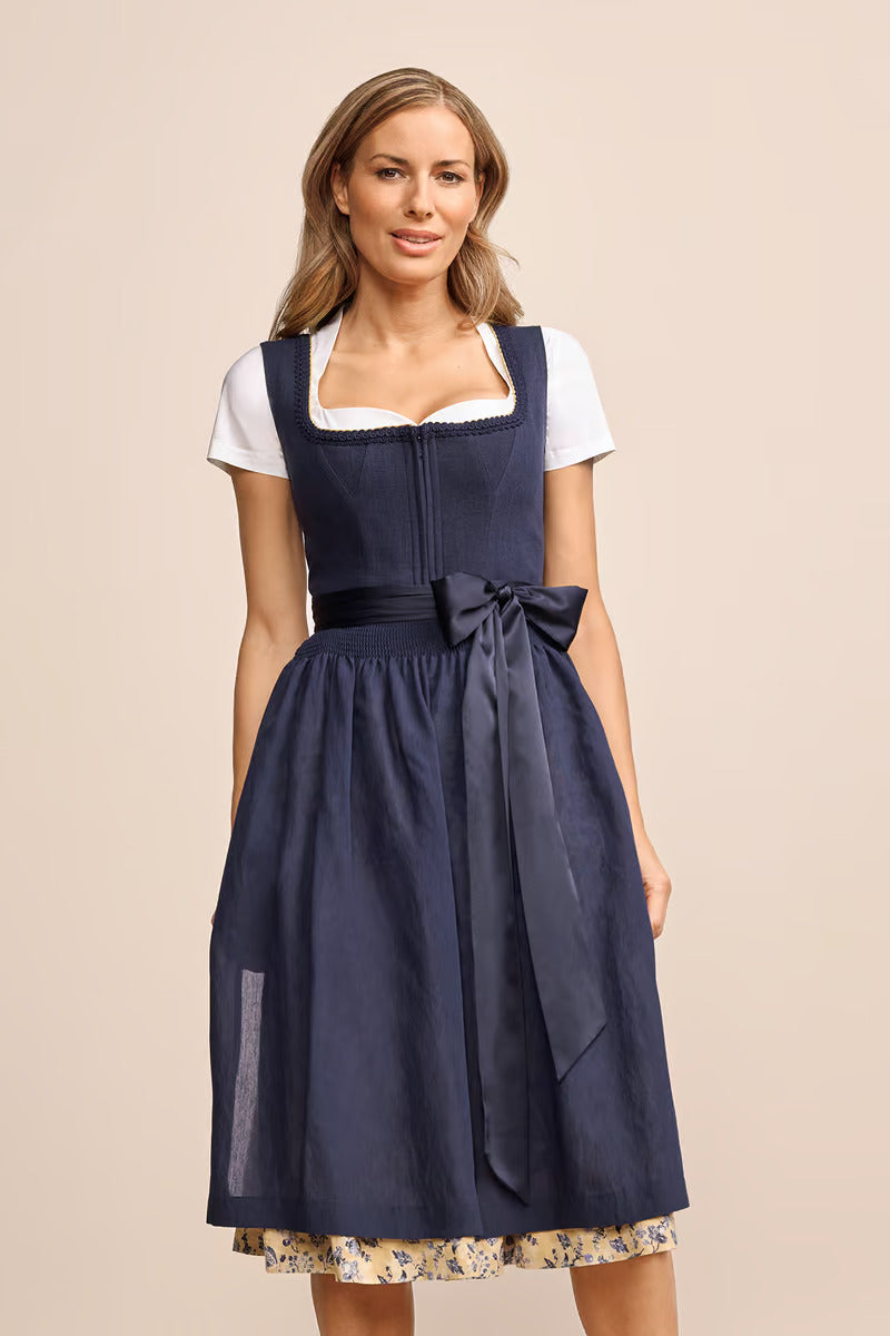 Kruger Long Dirndl 2pcs. 70cm "Jadea" blue (low stock)