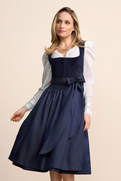 Kruger Long Dirndl 2pcs. 70cm "Zelara" blue
