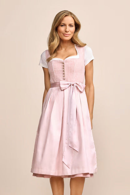 Kruger Madelen Long Dirndl, Pink — 70cm 2pc Set