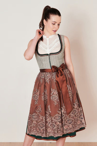 Kruger Long Dirndl 2pcs. 70cm "ASTERIA" green