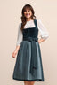 Kruger Long Dirndl 2pcs. 70cm "Lynette" blue