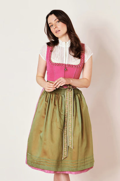 Kruger Leevke Long Dirndl, Red — 70cm 2pc Set