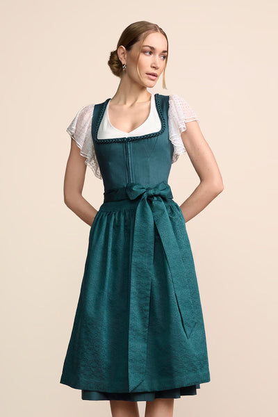 Kruger Long Dirndl 2pcs. 70cm "Micaela" turquoise