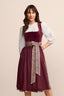 (new) Kruger Long Dirndl 2pcs. 70cm "Elaina" red