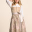 Kruger Midi Dirndl 2pcs. 60cm "Lysandra" biege